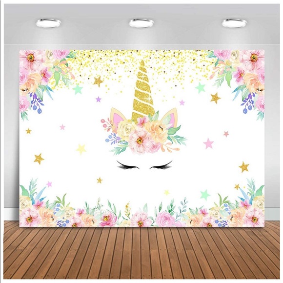 Other - Unicorn Backdrop Pink Floral